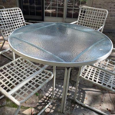 Antique Patio Set, 7 chairs