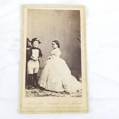 Brady photo of General Tom Thumb and his wife
