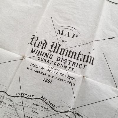 1891 Mining map Colorado