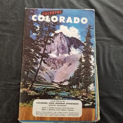 Vintage travel brochures and maps