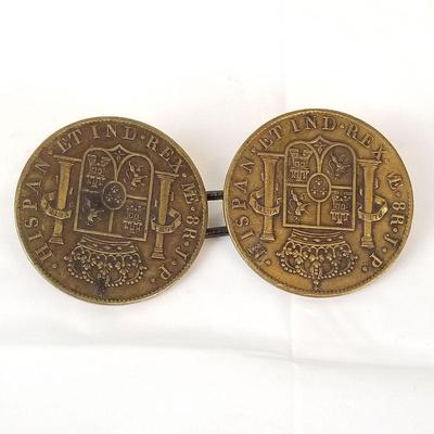 Very old coins made into military cufflinks