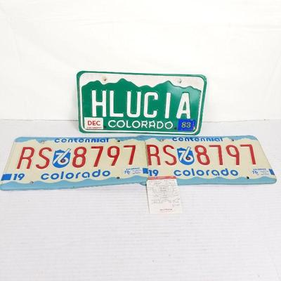 Vintage License Plates