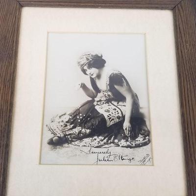 Signed photo of actor from early 1900s.  Famous female impersonator
