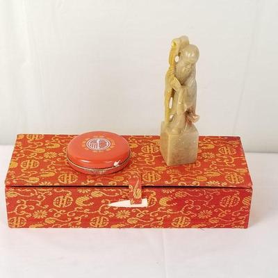 Solid Jade Asian Wax stamp seal