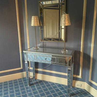 Small Mirrored Console Table