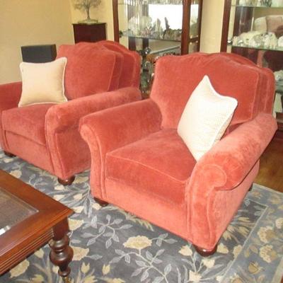 Pair of Plush Comfortable Living Room Arm Chairs Gently Used  