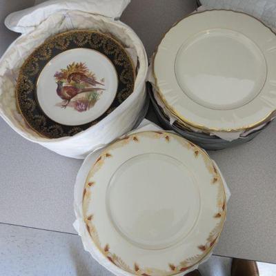 Several "replacement" china plates from fine makers including Lenox. 