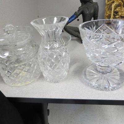 Fine crystal items from Waterford, Baccarat and Lalique. Others too.