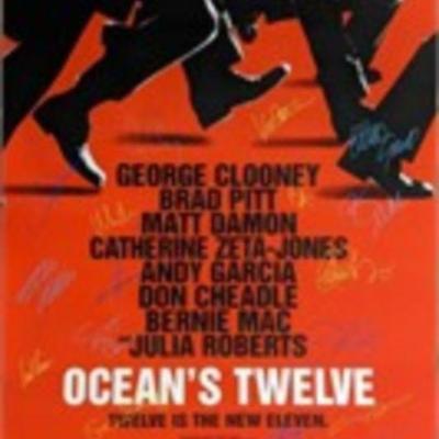 Oceans Twelve signed mini poster