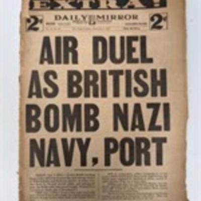 WWII vintage newspaper