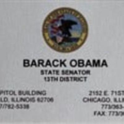 Barack Obama business card