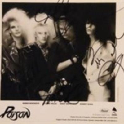 Poison band signed photo