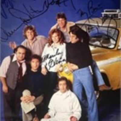 Taxi cast signed tv promo photo