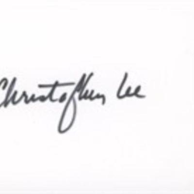 Christopher Lee signature cut