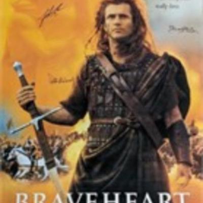 Braveheart cast signed mini poster