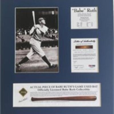 Babe Ruth PSA Authenticated bat piece