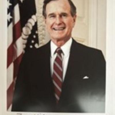 George Bush signed photo