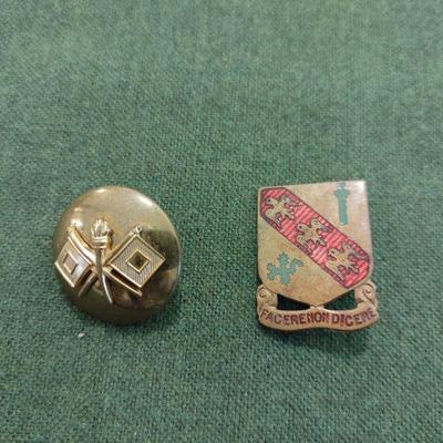 US Military Signal Corps & M107th Cavalry Pin