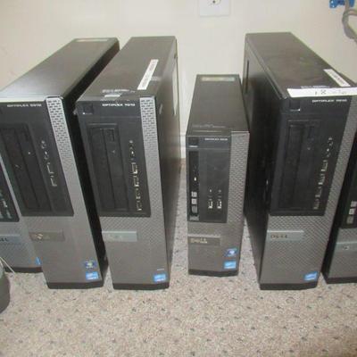 6 DELL COMPUTERS REMOVED FROM A WORKING ENVIRONMENT. BUT ALL HARD DRIVES HAVE BEEN REMOVED!