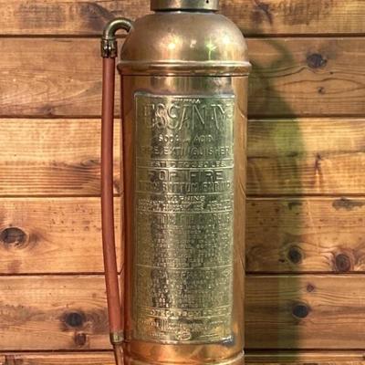 Antique Copper Essany Fire Extinguisher