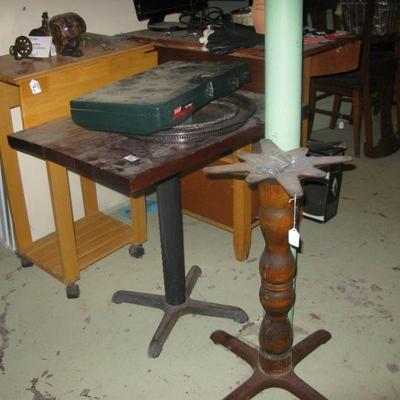 assorted tables and table bases 