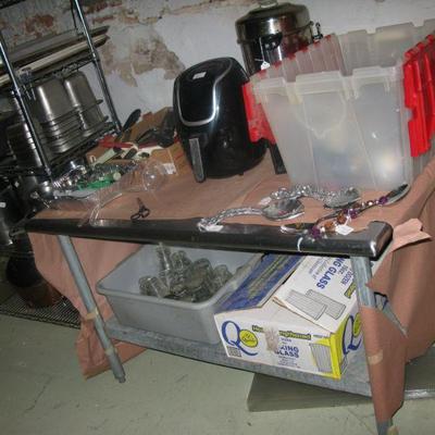 TABLE SOLD commercial stainless steel prep tables, various lenghts 