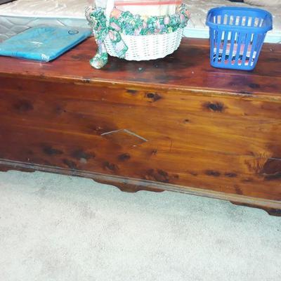 vintage cedar blanket chest