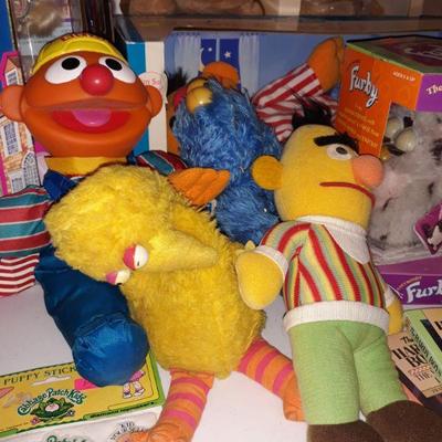 Many of the loveable Sesame Street characters.