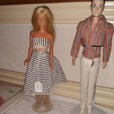 Vintage Malibu Barbie and Ken.