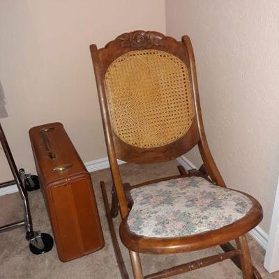 antique folding rocking chair