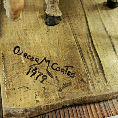 Original Oscar M. Cortes hand carved wooden models.