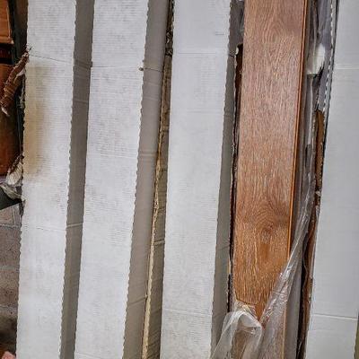 Numerous boxes of brand new European Oak flooring.