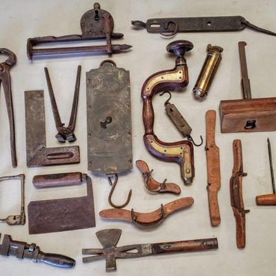 Antique tool collection.