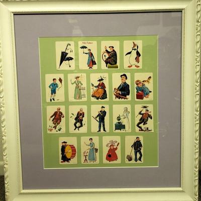 Framed vintage Mary Poppins playing cards.