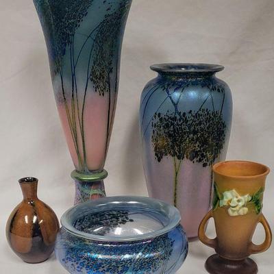 Art glass & art pottery.