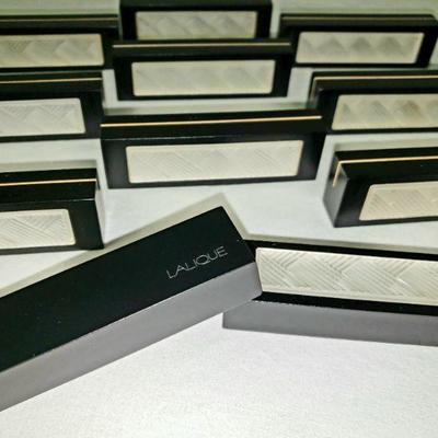 Set of 16 LALIQUE crystal place card holders.
