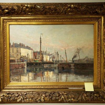 Original painting by listed artist Frans Van Damme (Belgian / 1858-1925).