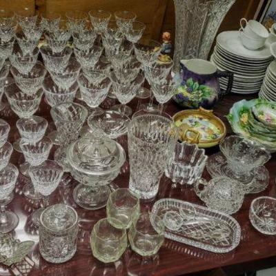 Crystal stemware. Glassware of all sorts.