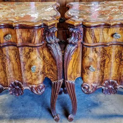 Various styles of furniture.