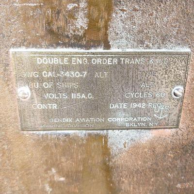 1942 Ship Double Engine Order Telegraph. (Chadburn) See badge photo for further details.