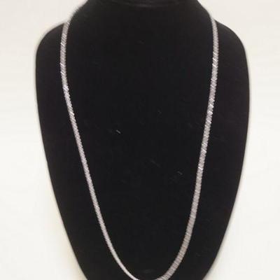1062	STERLING SILVER ROPE CHAIN NECKLACE. 0.653 TROY OUNCES APP. 26 IN L 
