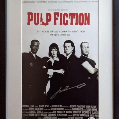 Pulp Fiction framed signed mini poster