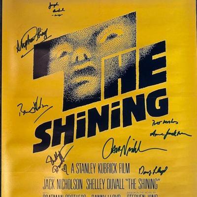 The Shining signed movie poster