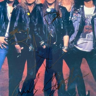 Bon Jovi band signed photo