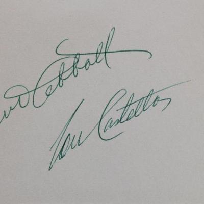 Abbott and Costello signed slip