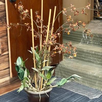 Faux plant 
Stands 4 feet tall, base is 14 inches in diameter $30.00