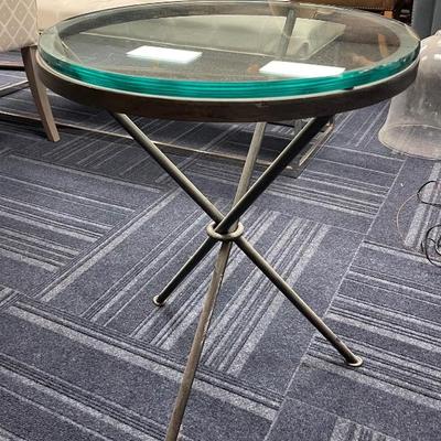 Black iron glass top side/end table
25Hx20.5D
$50.00
