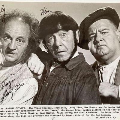 3 Stooges signed photo