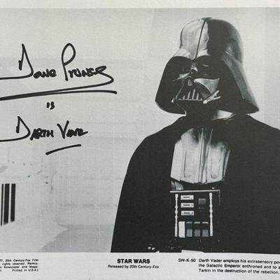 Darth Vader signed photo