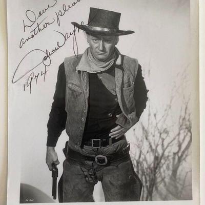 John Wayne signed photo